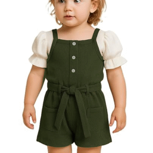 Two piece sleeveless jumpsuit