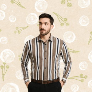 Men’s Premium Vertical Striped Casual Shirt ||